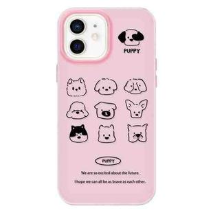 For iPhone 11 Skin Feeling Jelly TPU Hybrid PC Phone Case(Animal Nine Grid Pink)