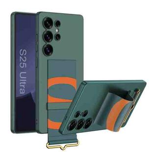 For Samsung Galaxy S25 Ultra 5G GKK Ultra-thin Wristband Holder Phone Case(Green)