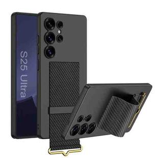 For Samsung Galaxy S25 Ultra 5G GKK Ultra-thin Wristband Holder Phone Case(Carbon Fiber)