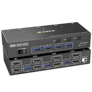 KC-KVM302AS 4K 60Hz USB3.0 / HDMI Dual Monitors KVM Switch, US Plug