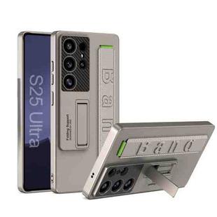 For Samsung Galaxy S25 Ultra 5G GKK Ultra-thin Wristband Shockproof Phone Case with Holder(Titanium Gray)