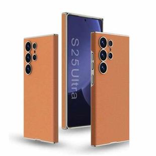 For Samsung Galaxy S25 Ultra 5G GKK Skin-feeling Leather Curved Phone Case(Orange)