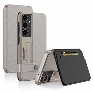 For Samsung Galaxy S25 5G GKK Flip Wallet Leather Phone Case(Grey)