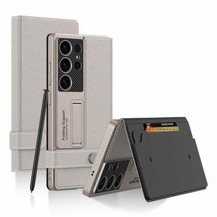 For Samsung Galaxy S25 Ultra 5G GKK Flip Wallet Leather Phone Case, Without Pen(Grey)