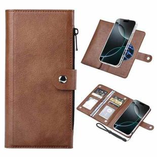 For iPhone 16 Pro ViLi GVS-C Series MagSafe Magnetic RFID Leather Flip Phone Case(Brown)