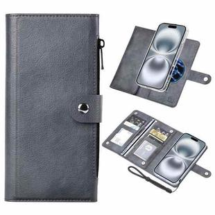 For iPhone 16 Plus ViLi GVS-C Series MagSafe Magnetic RFID Leather Flip Phone Case(Grey)