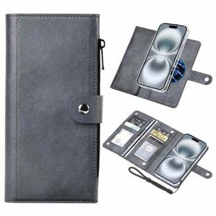 For iPhone 16 ViLi GVS-C Series MagSafe Magnetic RFID Leather Flip Phone Case(Grey)