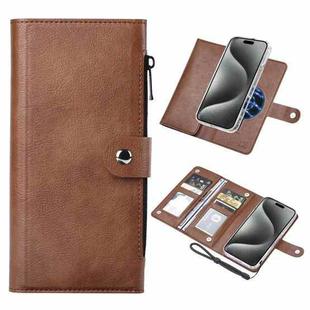 For iPhone 15 Pro Max ViLi GVS-C Series MagSafe Magnetic RFID Leather Flip Phone Case(Brown)