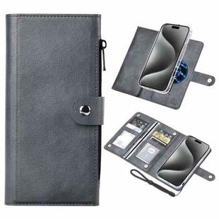 For iPhone 15 Pro ViLi GVS-C Series MagSafe Magnetic RFID Leather Flip Phone Case(Grey)