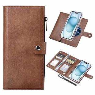 For iPhone 15 ViLi GVS-C Series MagSafe Magnetic RFID Leather Flip Phone Case(Brown)