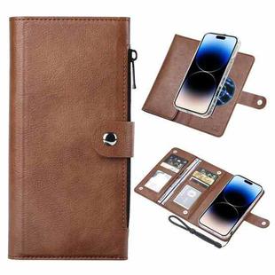 For iPhone 14 Pro ViLi GVS-C Series MagSafe Magnetic RFID Leather Flip Phone Case(Brown)