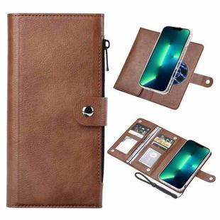 For iPhone 13 Pro ViLi GVS-C Series MagSafe Magnetic RFID Leather Flip Phone Case(Brown)