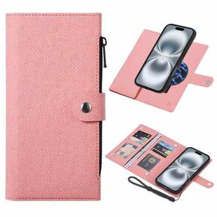 For iPhone 16 Plus ViLi GBS Series MagSafe Magnetic RFID Leather Flip Phone Case(Pink)