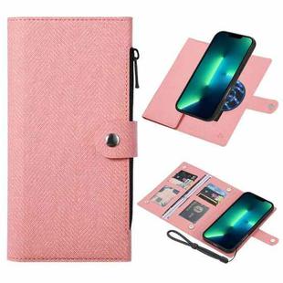 For iPhone 13 Pro ViLi GBS Series MagSafe Magnetic RFID Leather Flip Phone Case(Pink)