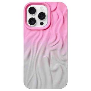 For iPhone 11 Pro Max Wrinkle Gradient Skin-feel Frosted TPU Phone Case(Pink Grey)
