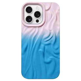 For iPhone 11 Pro Max Wrinkle Gradient Skin-feel Frosted TPU Phone Case(Light Pink Blue)