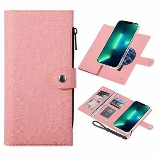 For iPhone 13 Pro ViLi GBS-C Series MagSafe Magnetic RFID Leather Flip Phone Case(Pink)