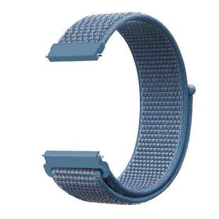 For Samsung Galaxy Watch 46mm Nylon Braided Watch Band(Cape Cod Blue)