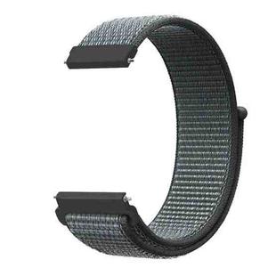 For Samsung Galaxy Watch 46mm Nylon Braided Watch Band(Storm Gray)