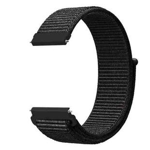 For Samsung Galaxy Watch 42mm Nylon Braided Watch Band(Black)