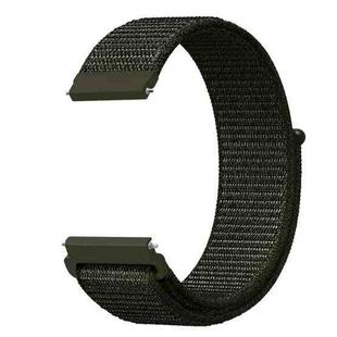 For Samsung Galaxy Watch 42mm Nylon Braided Watch Band(ArmyGreen)