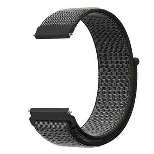 For Samsung Galaxy Watch 42mm Nylon Braided Watch Band(Dark Olive)