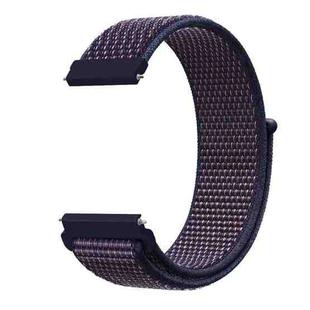 For Samsung Galaxy Watch 42mm Nylon Braided Watch Band(Indigo)