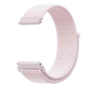 For Samsung Galaxy Watch 42mm Nylon Braided Watch Band(Pearl Pink)