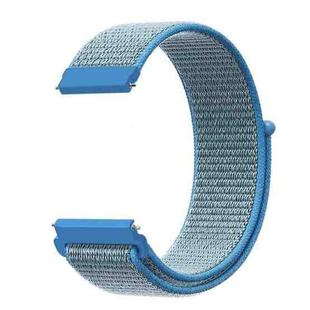 For Samsung Galaxy Watch 42mm Nylon Braided Watch Band(Tahoe Blue)