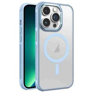 For iPhone 13 Pro Max Hardware Side Cooling Skin Feel Frosted Metal Lens Frame MagSafe Phone Case(Sky Blue)