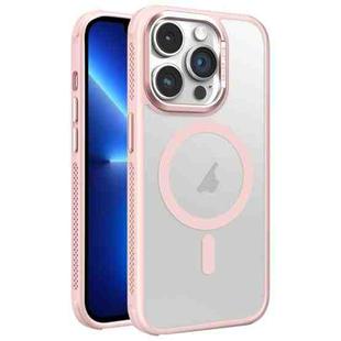 For iPhone 13 Pro Hardware Side Cooling Skin Feel Frosted Metal Lens Frame MagSafe Phone Case(Pink)