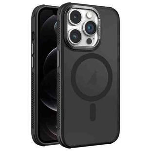 For iPhone 12 Pro Hardware Side Cooling Skin Feel Frosted Metal Lens Frame MagSafe Phone Case(Black)