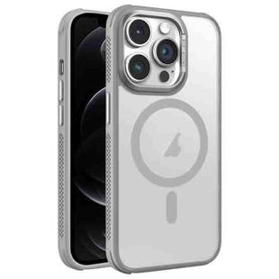 For iPhone 12 Pro Hardware Side Cooling Skin Feel Frosted Metal Lens Frame MagSafe Phone Case(Grey)