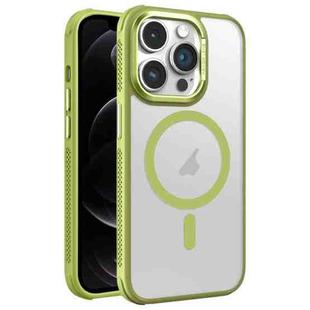 For iPhone 12 Pro Hardware Side Cooling Skin Feel Frosted Metal Lens Frame MagSafe Phone Case(Green)