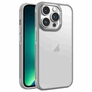 For iPhone 13 Pro Max Hardware Side Cooling Skin Feel Frosted Metal Lens Frame Phone Case(Grey)