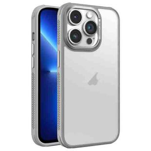 For iPhone 13 Pro Hardware Side Cooling Skin Feel Frosted Metal Lens Frame Phone Case(Grey)