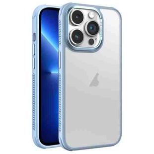 For iPhone 13 Pro Hardware Side Cooling Skin Feel Frosted Metal Lens Frame Phone Case(Sky Blue)