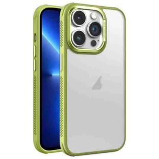 For iPhone 13 Pro Hardware Side Cooling Skin Feel Frosted Metal Lens Frame Phone Case(Green)