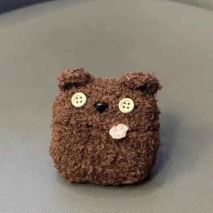 For AirPods Pro 2 / Pro Plush Earphone Protective Soft Case(Button Bear)