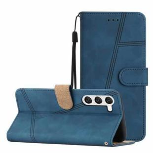 For Samsung Galaxy S25 5G Skin-feel Stitching Leather Phone Case(Blue)