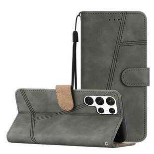 For Samsung Galaxy S25 Ultra 5G Skin-feel Stitching Leather Phone Case(Grey)