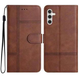 For Samsung Galaxy A26 5G Cowhide Texture Stitching Leather Phone Case(Coffee)