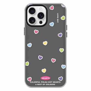 For iPhone 16 Pro Max Skin Feeling Jelly TPU Hybrid PC Phone Case(Color Love Black)