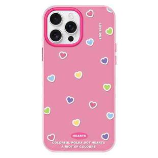 For iPhone 16 Pro Max Skin Feeling Jelly TPU Hybrid PC Phone Case(Color Love Rose Red)