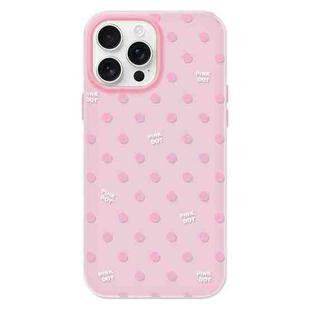 For iPhone 16 Pro Skin Feeling Jelly TPU Hybrid PC Phone Case(Polka Dot Pink)