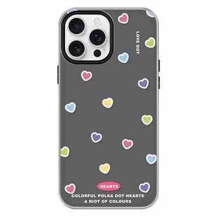 For iPhone 15 Pro Max Skin Feeling Jelly TPU Hybrid PC Phone Case(Color Love Black)