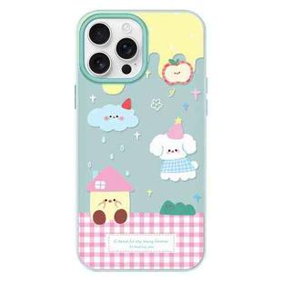 For iPhone 11 Pro Max Skin Feeling Jelly TPU Hybrid PC Phone Case(Weather Light Green)