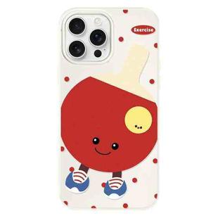 For iPhone 11 Pro Max Skin Feeling Jelly TPU Hybrid PC Phone Case(Spin Table Tennis Beige)