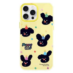 For iPhone 11 Pro Max Skin Feeling Jelly TPU Hybrid PC Phone Case(Puppy Hat Yellow)