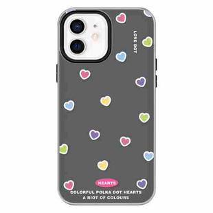 For iPhone 11 Skin Feeling Jelly TPU Hybrid PC Phone Case(Color Love Black)